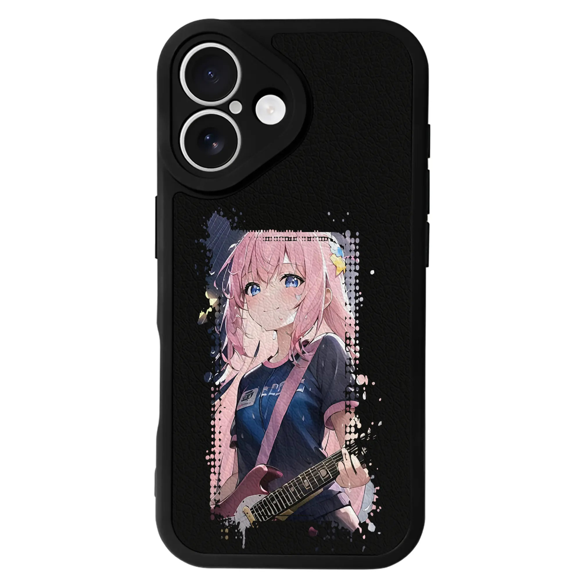 ぼっちざろっく！ グッズ,後藤ひとり - IPhone 16シリーズ対応 ・ シリコンスマホケース ・ レザー調 ・ 高精度フィット ・ 耐衝撃 ・ ワイヤレス充電対応 ・ 精密カット